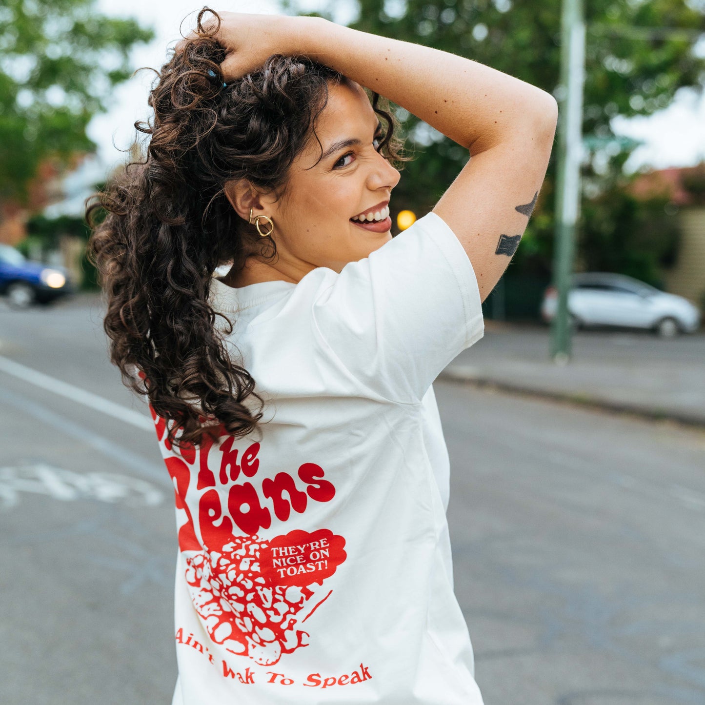 SPILL THE BEANS MS. PAM X LIVIN TEE